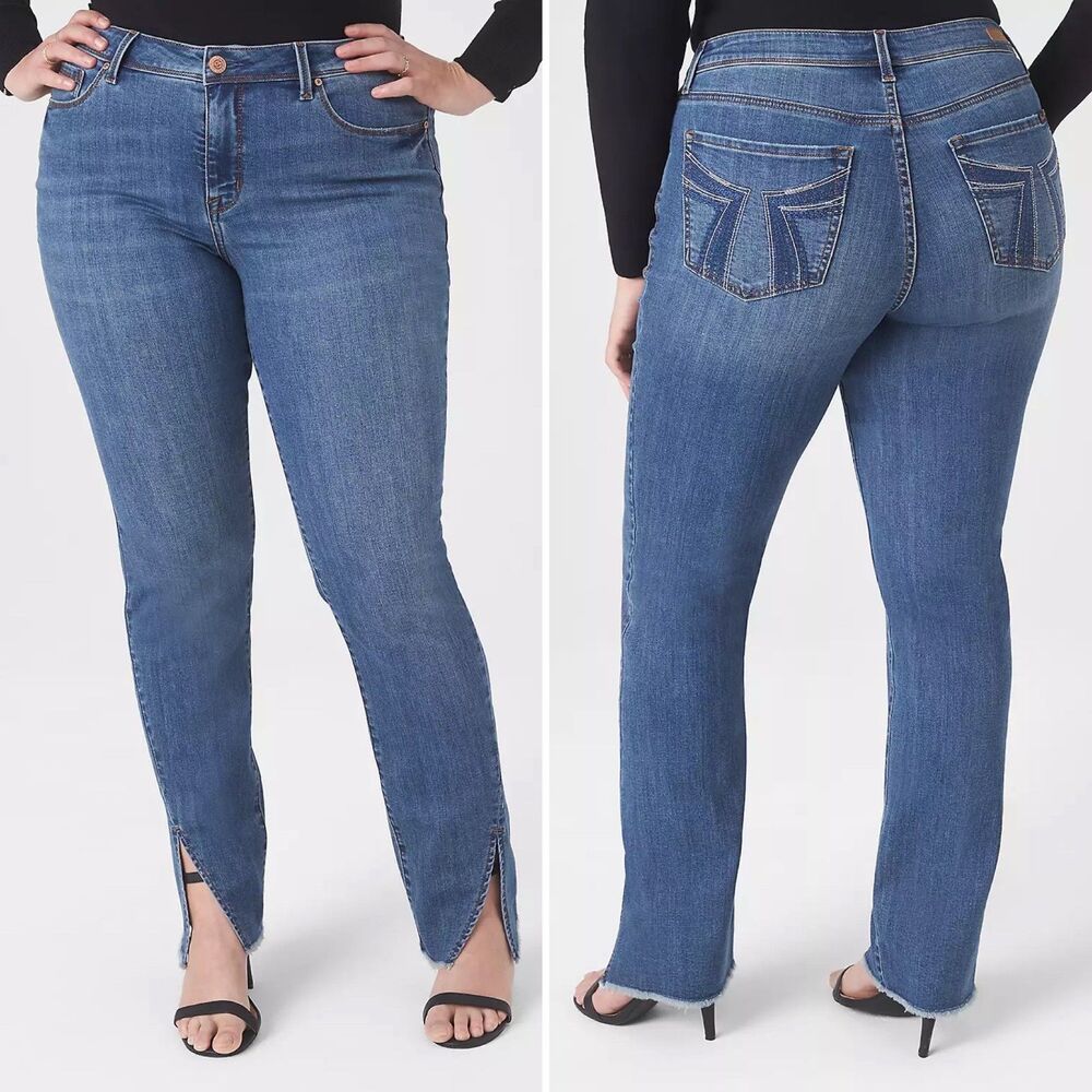 Seven7 Straight Leg Limited Edition Embroidered Pocket Jeans Blue 22